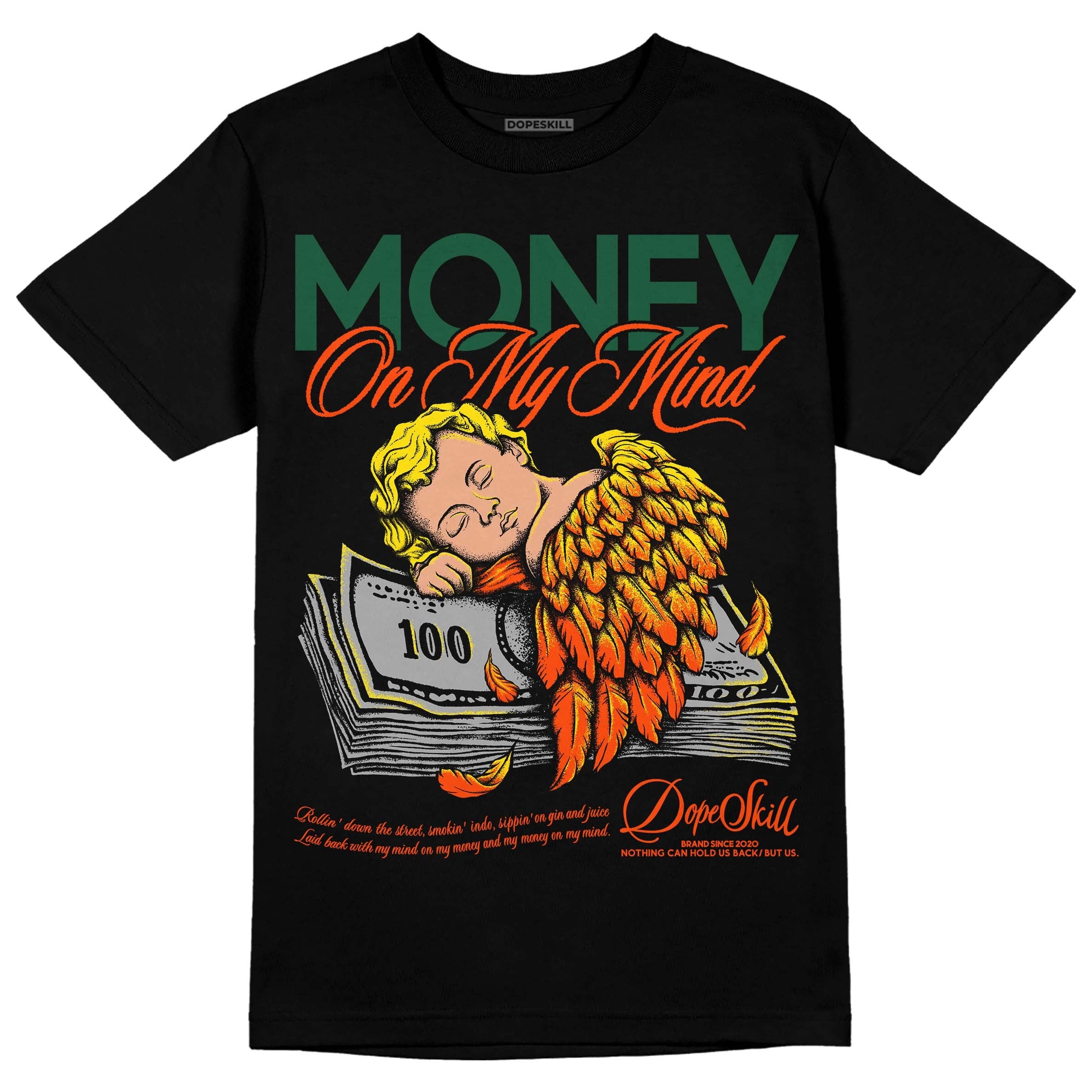 Dunk Low Team Dark Green Orange DopeSkill T-Shirt MOMM Graphic