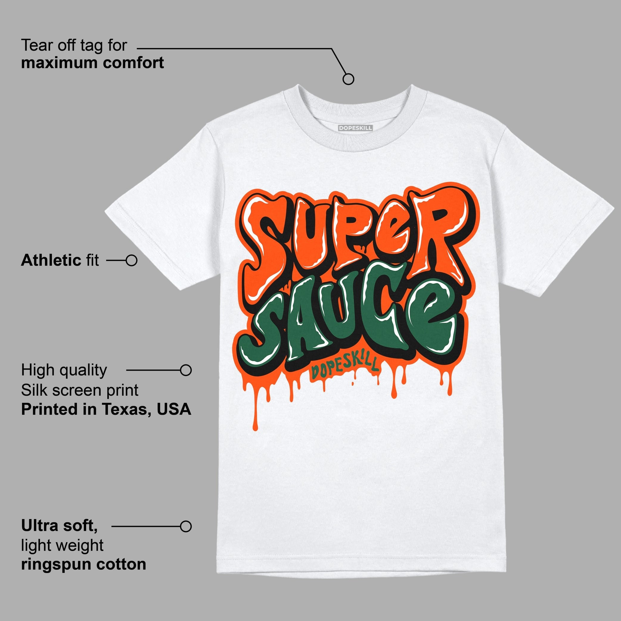 Dunk Low Team Dark Green Orange DopeSkill T-Shirt Super Sauce Graphic