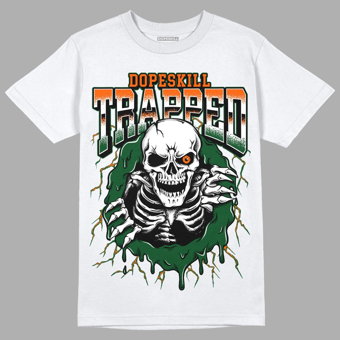 Dunk Low Team Dark Green Orange DopeSkill T-Shirt Trapped Halloween Graphic
