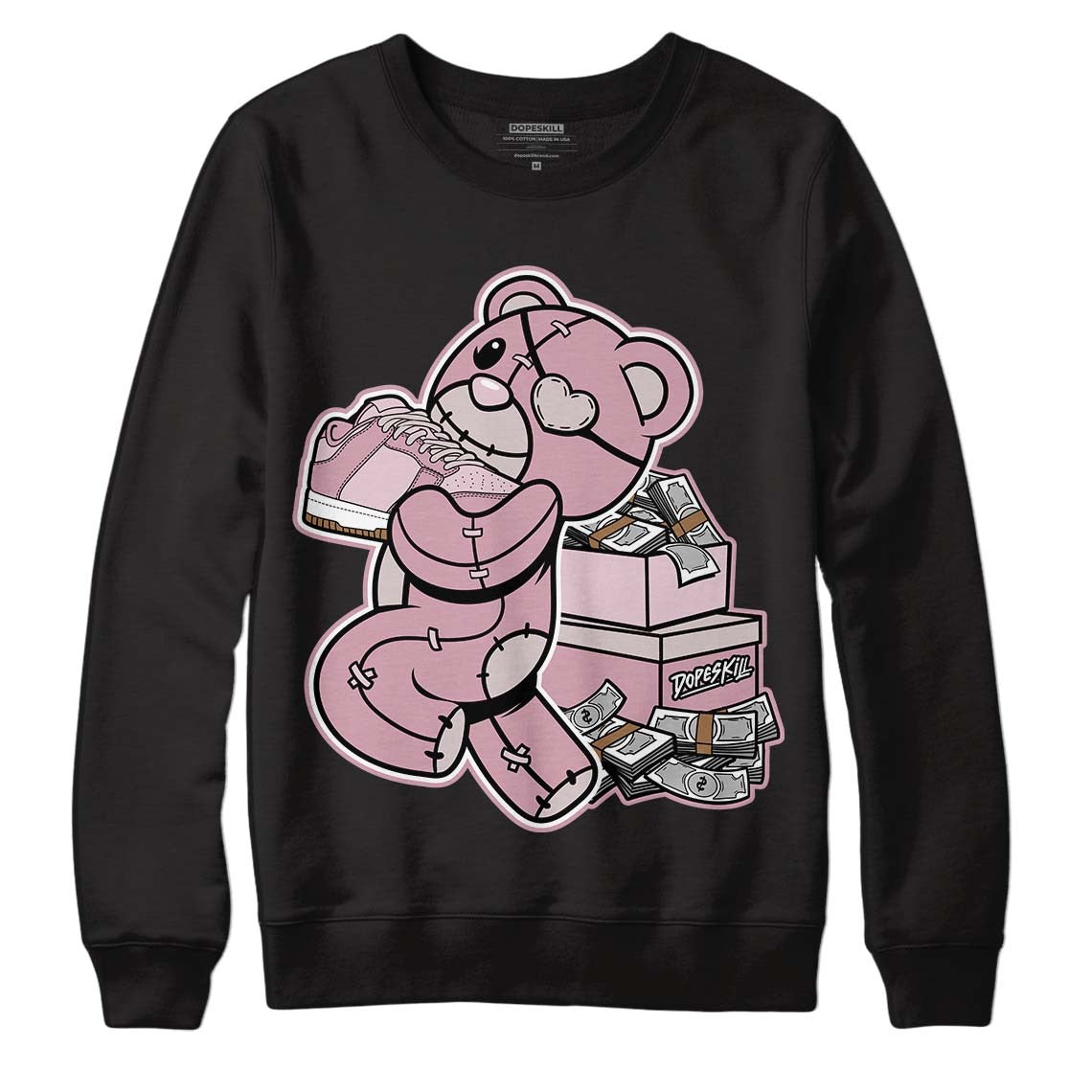 Dunk Low Teddy Bear Pink DopeSkill Sweatshirt Bear Steals Sneaker Graphic