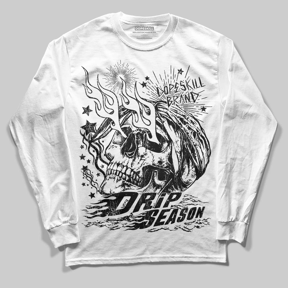 Dunk Panda White Black DopeSkill Long Sleeve T-Shirt Drip Season Graphic