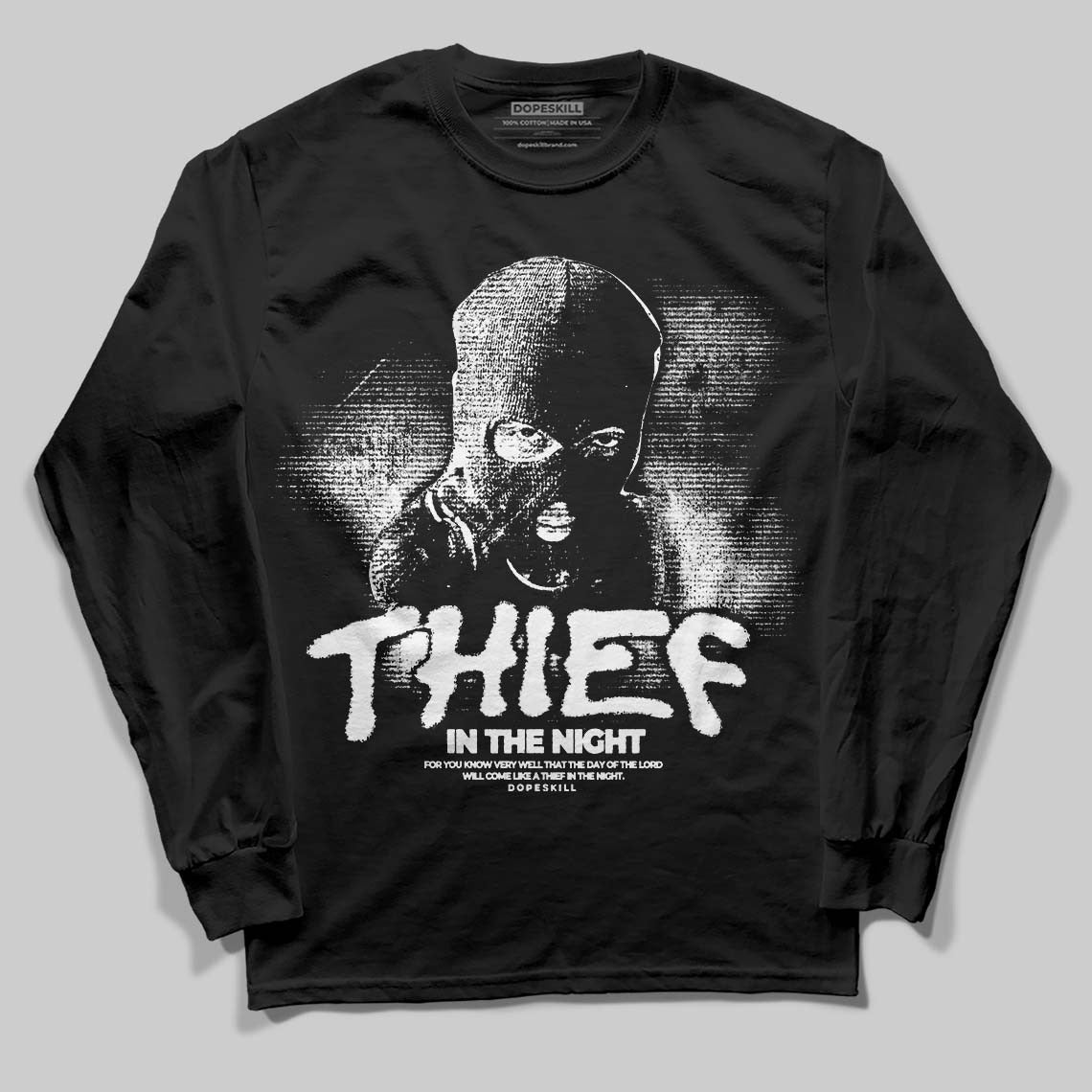 Dunk Panda White Black DopeSkill Long Sleeve T-Shirt Thief In The Night Graphic