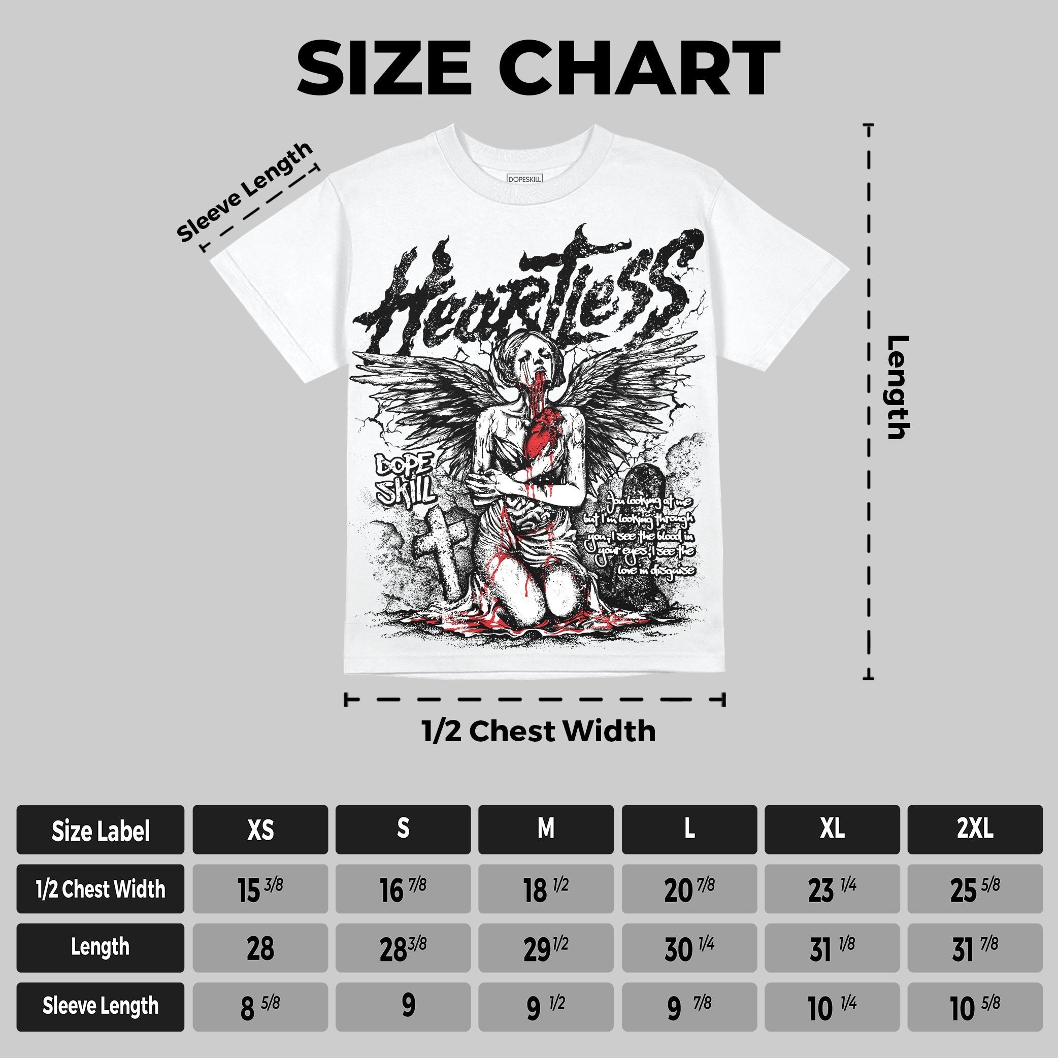 Dunk Panda White Black DopeSkill Oversize Print T-Shirt Heartless Graphic