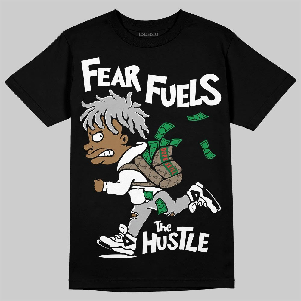 Dunk Panda White Black DopeSkill T-Shirt Fear Fuels The Hustle Graphic