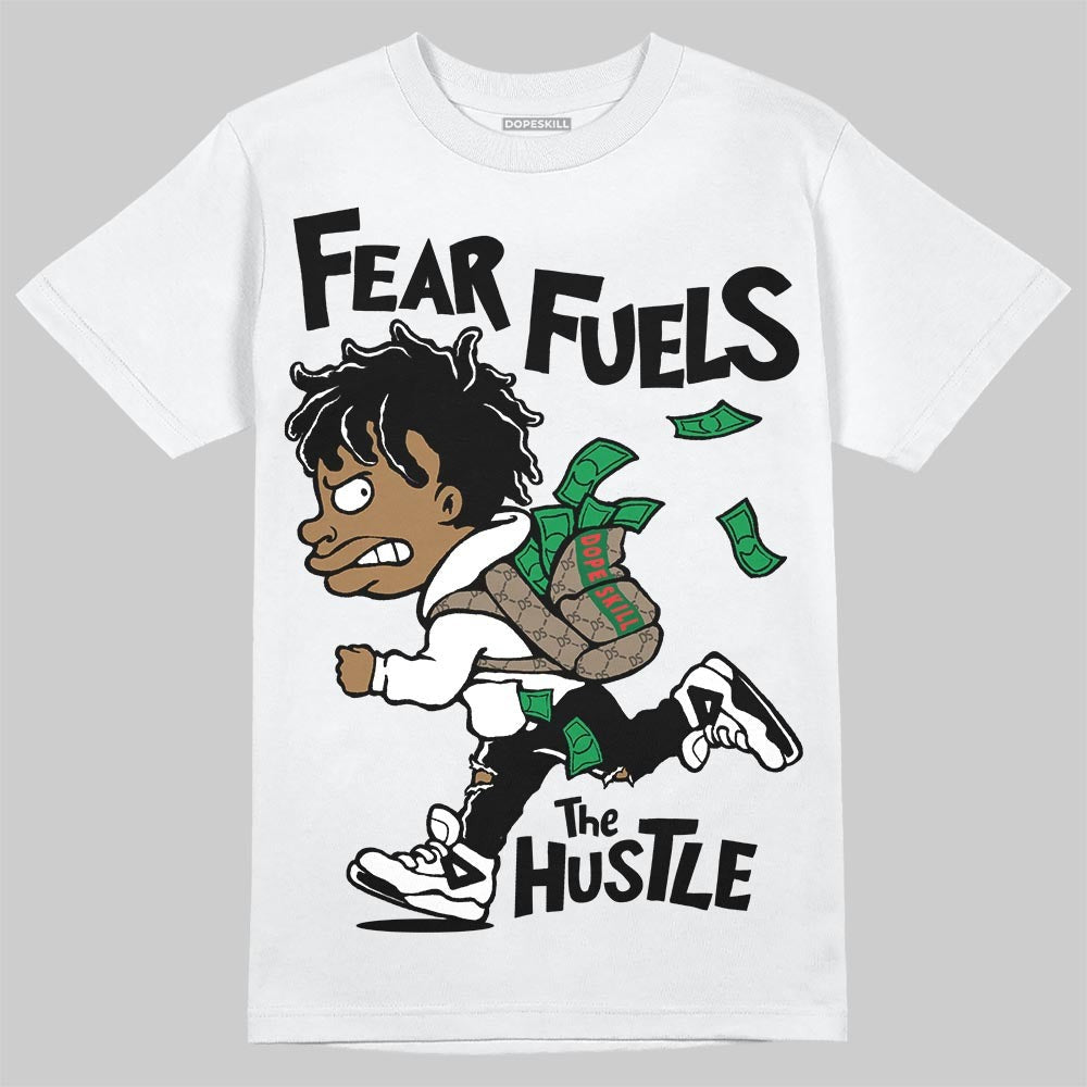 Dunk Panda White Black DopeSkill T-Shirt Fear Fuels The Hustle Graphic