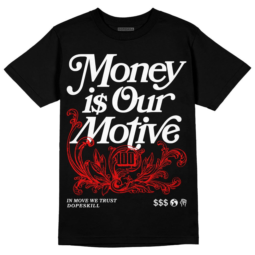 Dunk Panda White Black DopeSkill T-Shirt Money Is Our Motive Typo Graphic