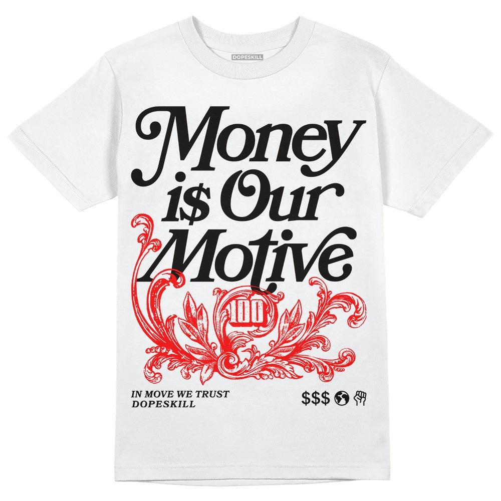 Dunk Panda White Black DopeSkill T-Shirt Money Is Our Motive Typo Graphic