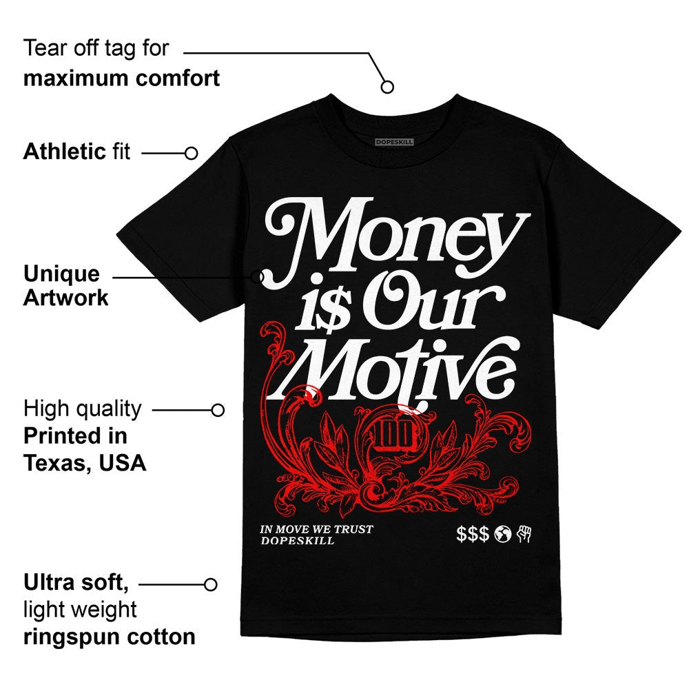 Dunk Panda White Black DopeSkill T-Shirt Money Is Our Motive Typo Graphic