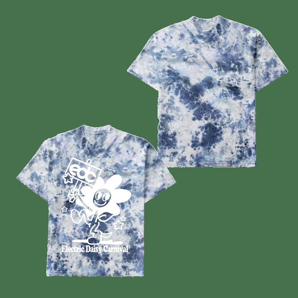 EDC Merch EDC Daisy Sign Tie Dye T-Shirt Gifts For Music Fans Father's Day Gift for Dad