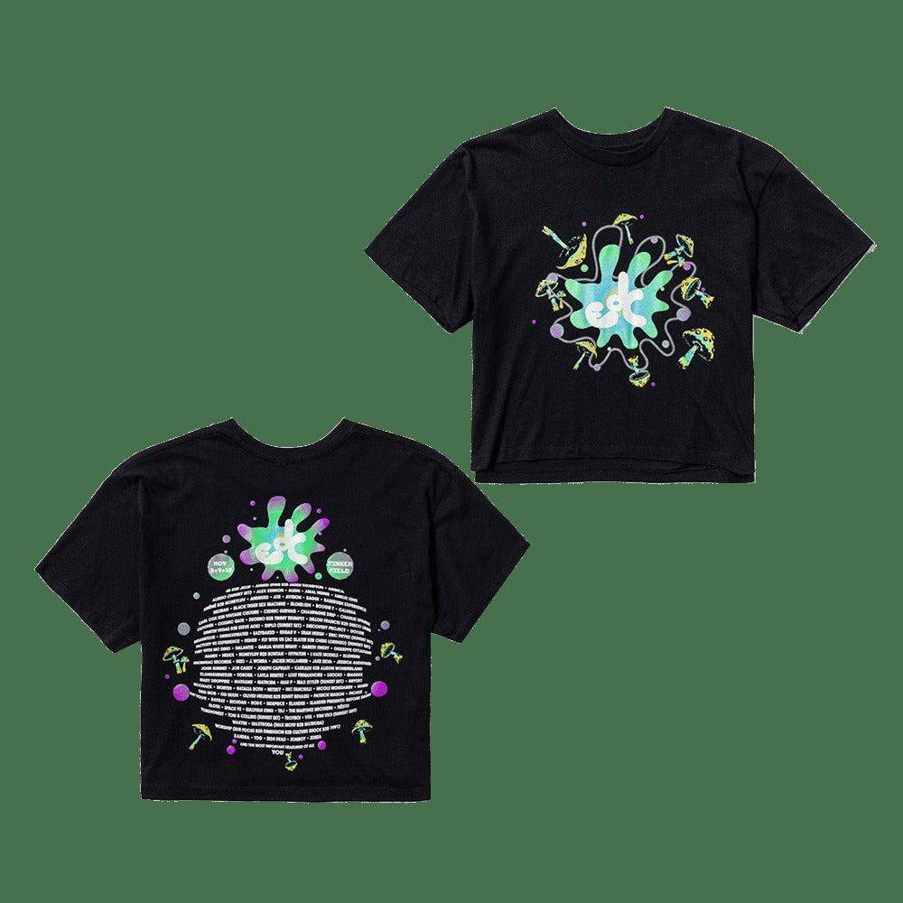 EDC Merch EDC Mush Radiance Lineup Cropped T-Shirt Music Lovers Gifts For Fans