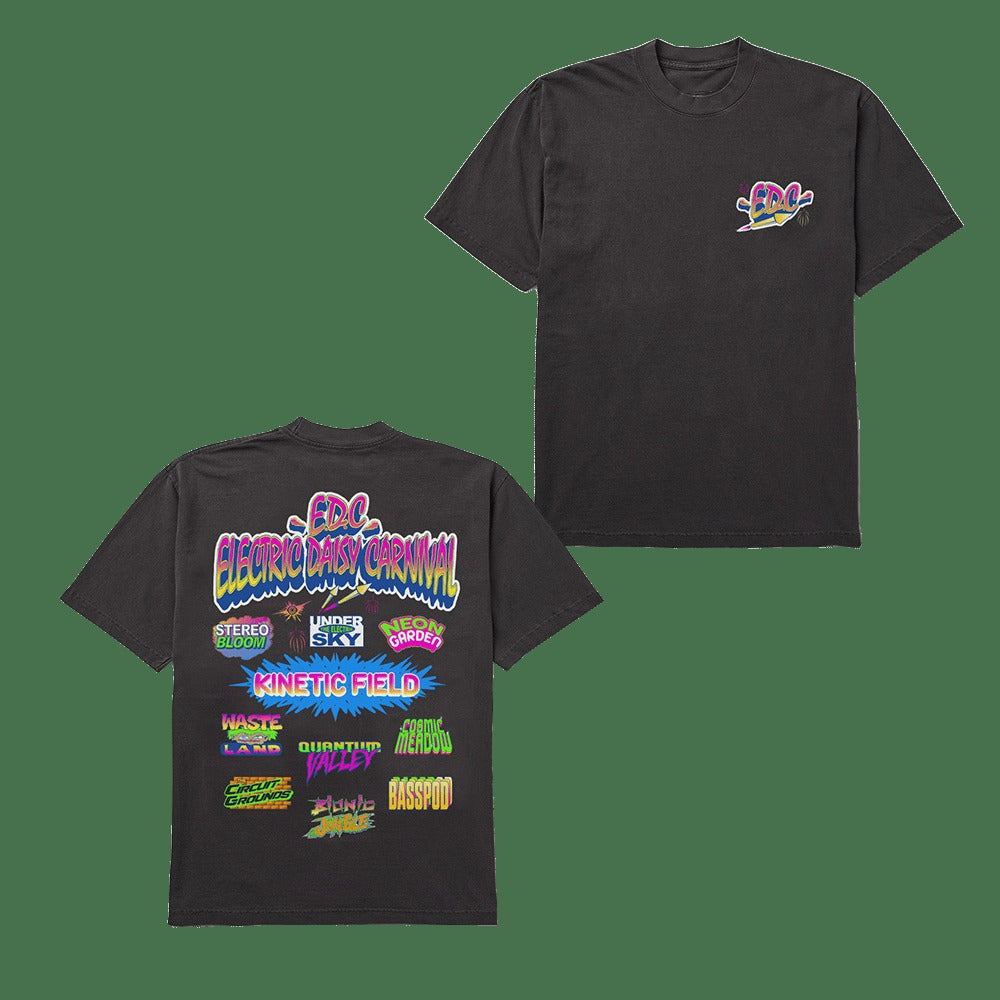 EDC Merch EDC Orlando Fireworks Stages T-Shirt Music Gifts For Fans