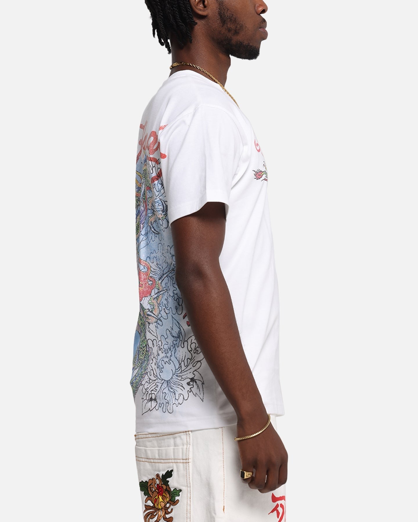 Ed Hardy Rising Dragon Vintage T-Shirt White