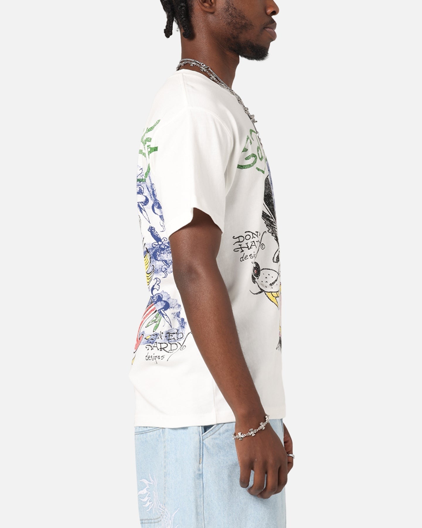 Ed Hardy Wolf Vintage T-Shirt Off White