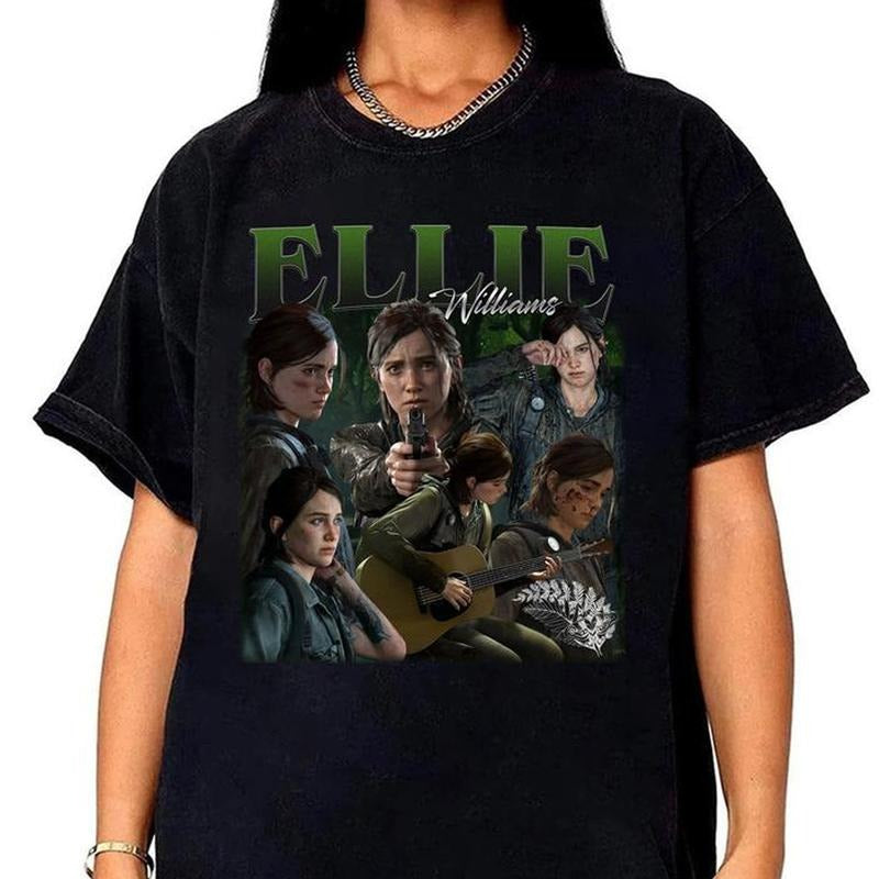 Ellie Williams The Last Of Us Vintage T-Shirt, TLOU Vintage Shirt,  Ellie Williams Gift For Movies Lovers Casual Clothing Fabric Sweatshirts Streetwear