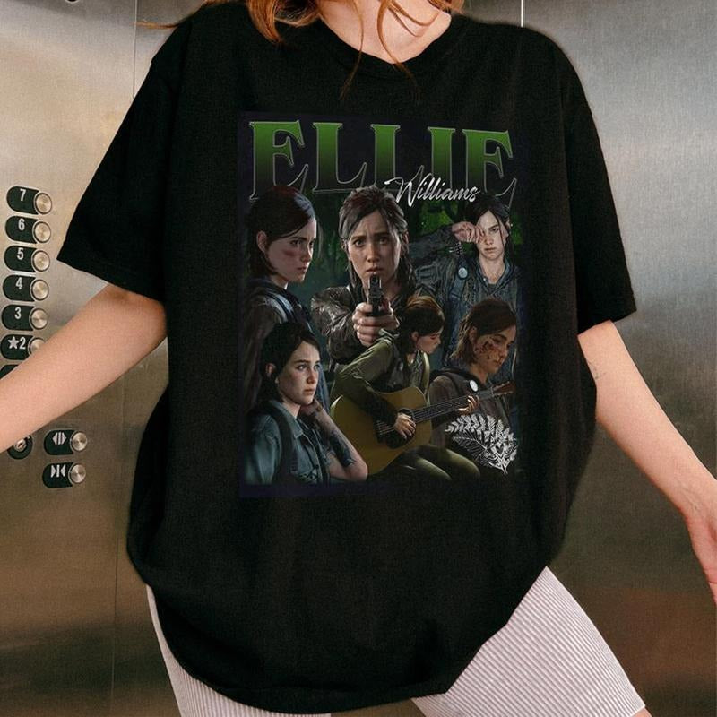 Ellie Williams The Last Of Us Vintage T-Shirt, TLOU Vintage Shirt,  Ellie Williams Gift For Movies Lovers Casual Clothing Fabric Sweatshirts Streetwear style 001