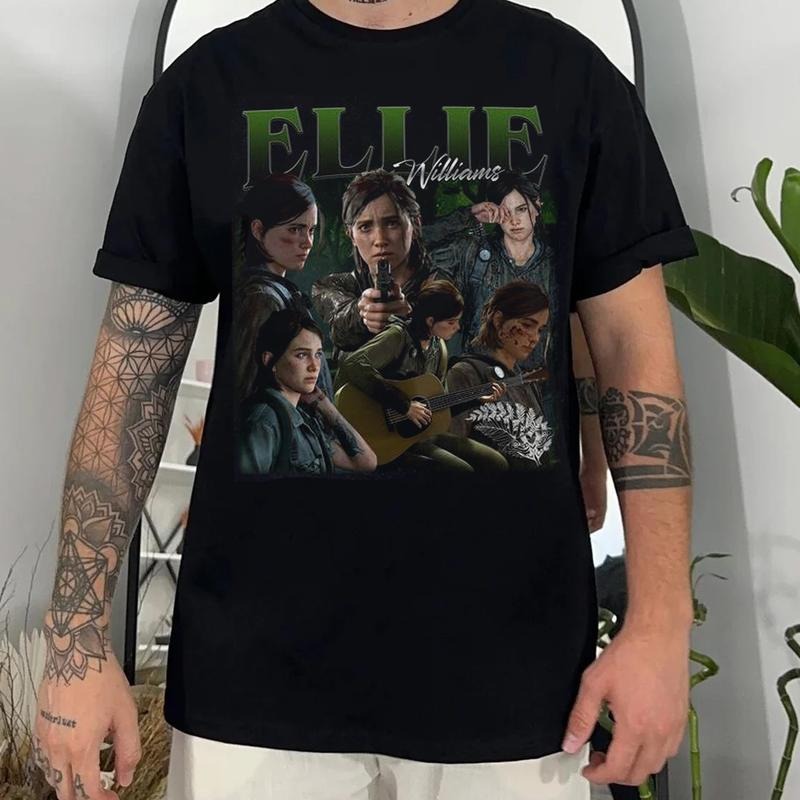 Ellie Williams The Last Of Us Vintage T-Shirt, TLOU Vintage Shirt,  Ellie Williams Gift For Movies Lovers Casual Clothing Fabric Sweatshirts Streetwear style 001