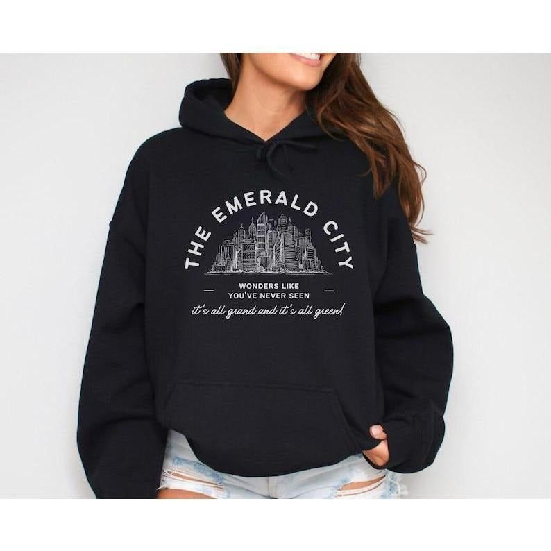 Emerald City Sweatshirt or Hoodie, Wicked Musical Movie, Wicked Movie Merch, Elphaba, Glinda, Defying Gravity, Broadway Musicals, Theater