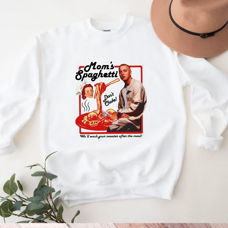 Eminem,mom spaghetti T-Shirt, Rapper Vintage Sweatshirt Hoodie T-shirt