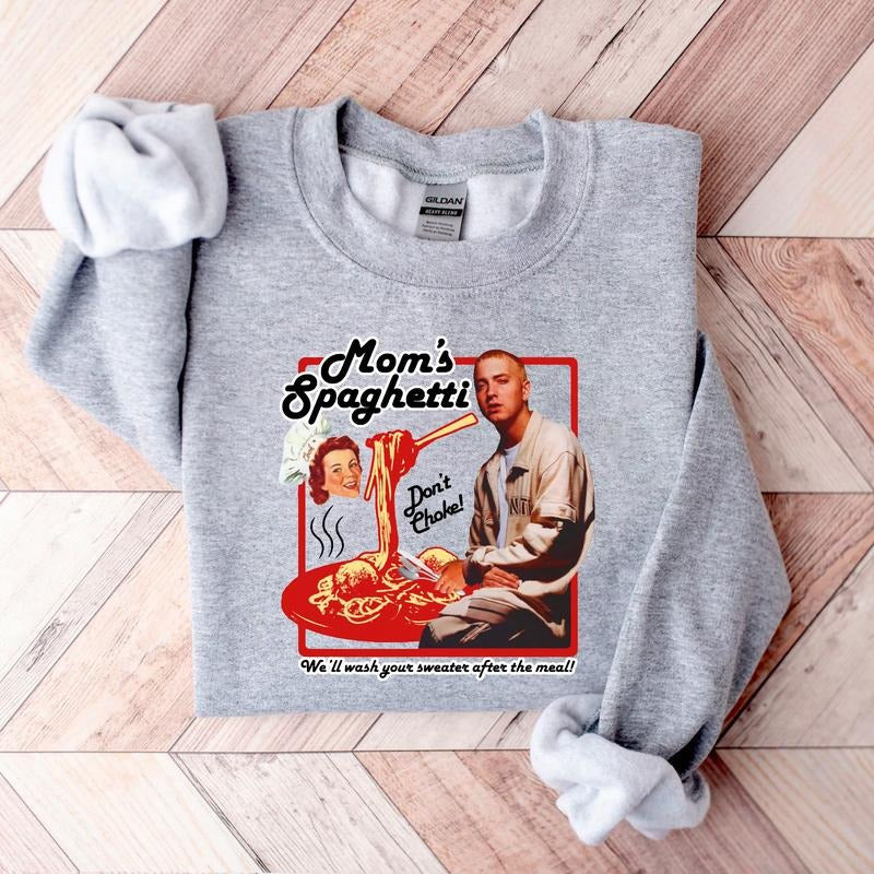 Eminem,mom spaghetti T-Shirt, Rapper Vintage Sweatshirt Hoodie T-shirt