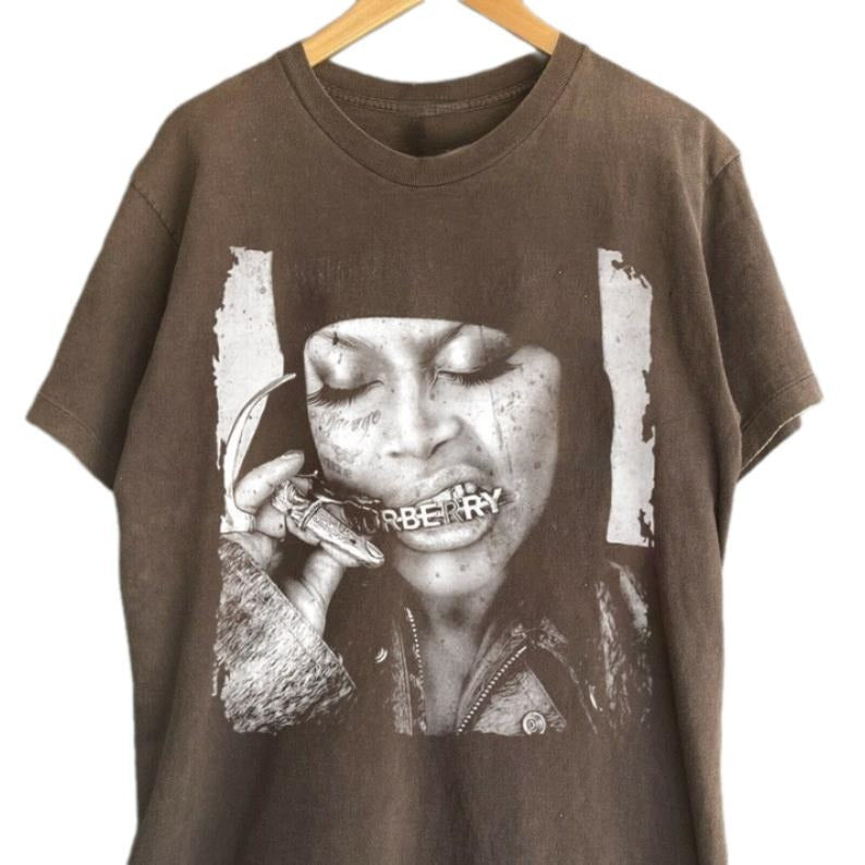 Erykah Badu Shirt, Erykah Badu Unisex Cotton T-shirt, Hip-Hop Retro Graphic Shirt, Gift For Fan Classic Fabric
