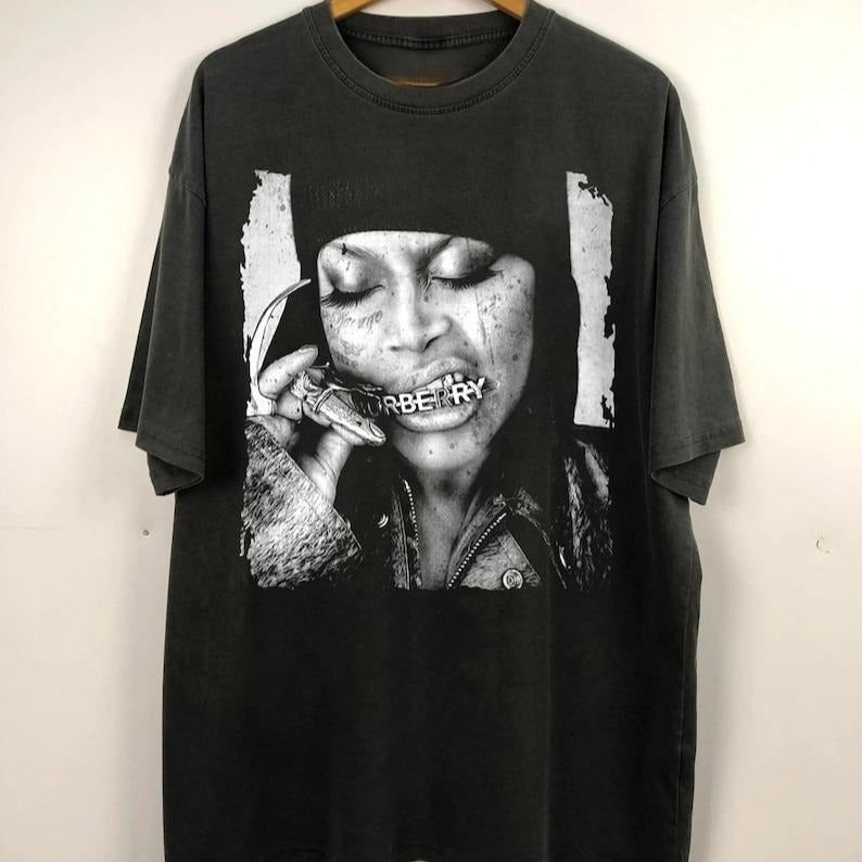 Erykah Badu Shirt, Erykah Badu Unisex Cotton T-shirt, Hip-Hop Retro Graphic Shirt, Gift For Fan Classic Fabric