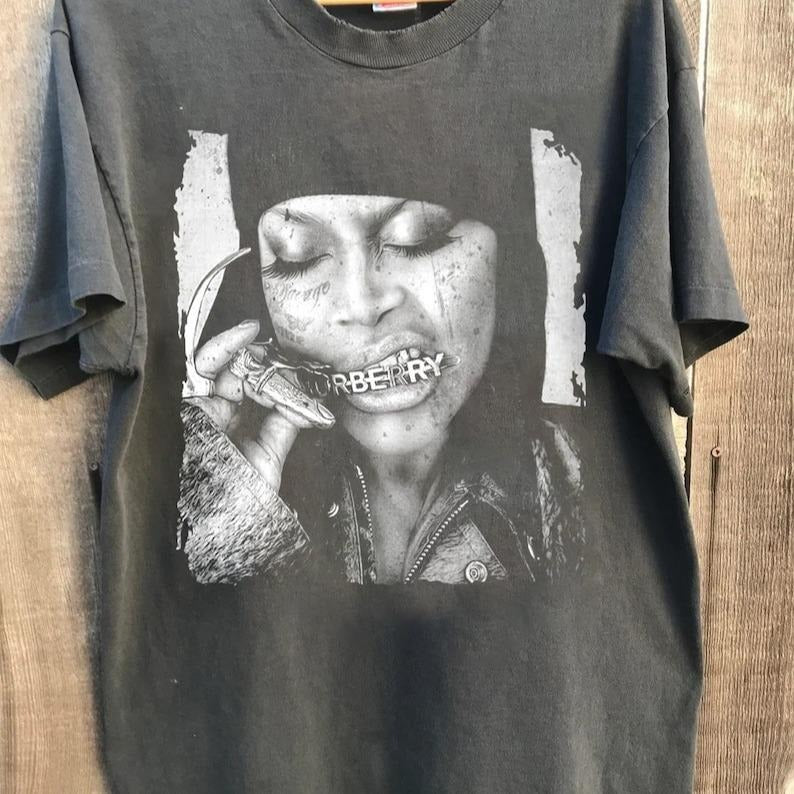 Erykah Badu Shirt, Erykah Badu Unisex Cotton T-shirt, Hip-Hop Retro Graphic Shirt, Gift For Fan Classic Fabric