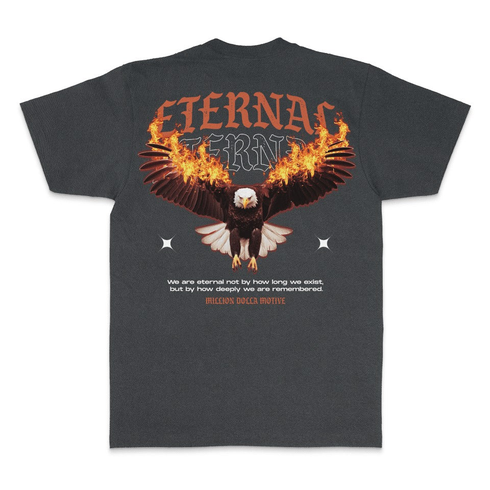 Eternal Eagle - Black Vintage Dye T-Shirt