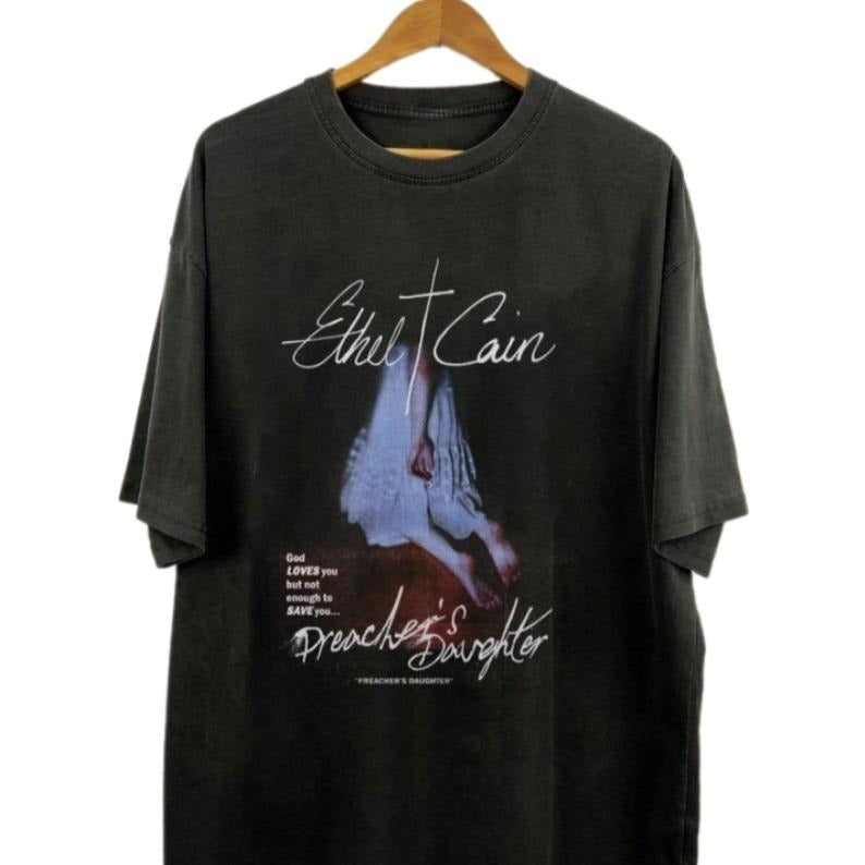 Ethel Cain 90s Vintage Shirt, Ethel Black Metal T-shirt, Preacher's Daughter Graphic Unisex Top Tee Shirt