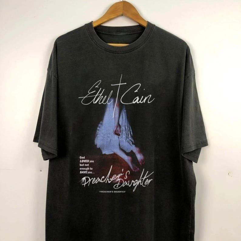 Ethel Cain 90s Vintage Shirt, Ethel Black Metal T-shirt, Preacher's Daughter Graphic Unisex Top Tee Shirt