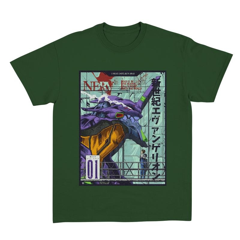 Evangelion Art Vintage shirt, Neon Genesis Evangelion Shirt, Anime Shirt, Streetwear, Anime Gift, Manga, Japanese, Japan Style, Unisex, 100% Cotton Menswear Top