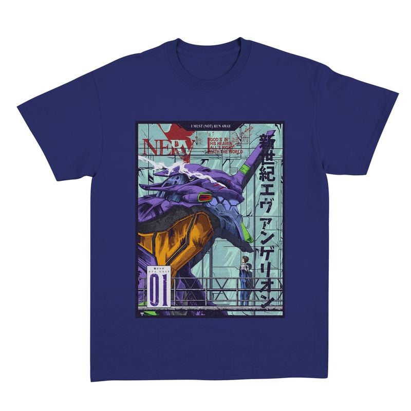 Evangelion Art Vintage shirt, Neon Genesis Evangelion Shirt, Anime Shirt, Streetwear, Anime Gift, Manga, Japanese, Japan Style, Unisex, 100% Cotton Menswear Top