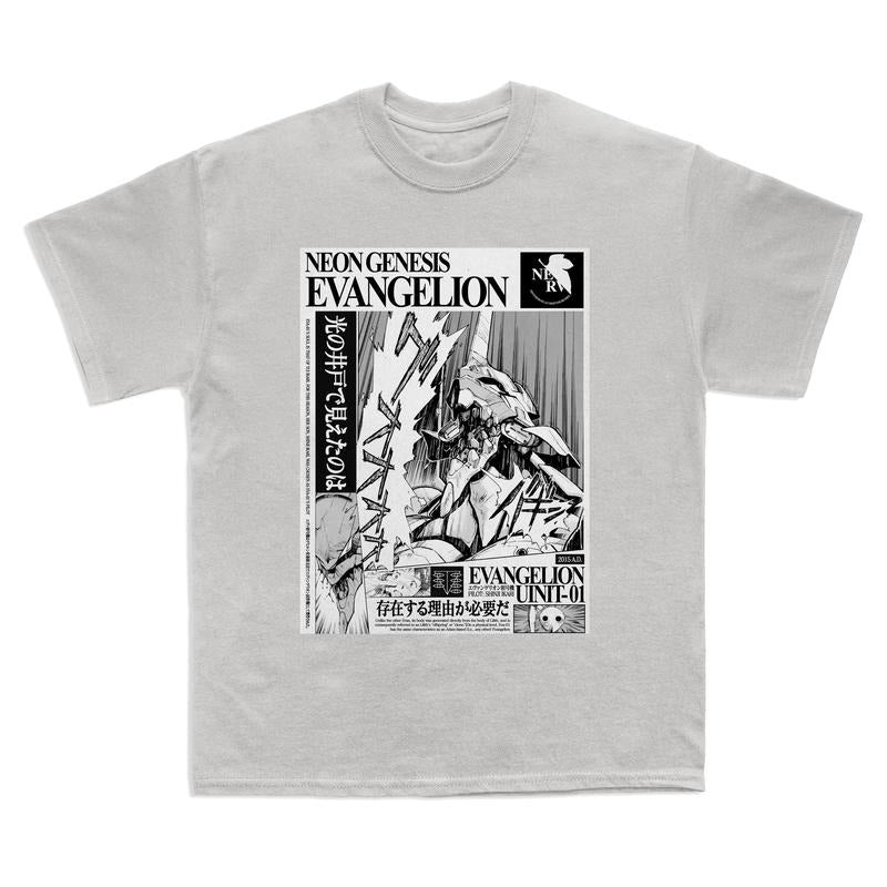 Evangelion Art Vintage shirt, Neon Genesis Evangelion Shirt, Retro EVA Tee, Unisex Anime Vintage Tee, Vintage anime tees, 2000s clothes Menswear Top style 001