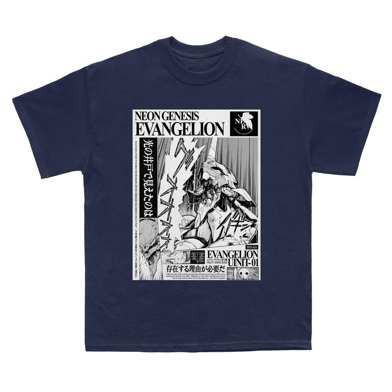 Evangelion Art Vintage shirt, Neon Genesis Evangelion Shirt, Retro EVA Tee, Unisex Anime Vintage Tee, Vintage anime tees, 2000s clothes Menswear Top style 001