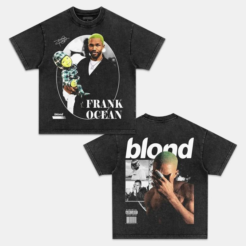 FRANK OCEAN Double Printed Short Sleeve Tee Cotton Vintage Shirt To Match Sneaker Hiphop Clothing Rapper Merch Shirt, Hiphop Tour Concert 2024, Gift For Fan Y2K Aesthetic Hoodie Sweatshirt