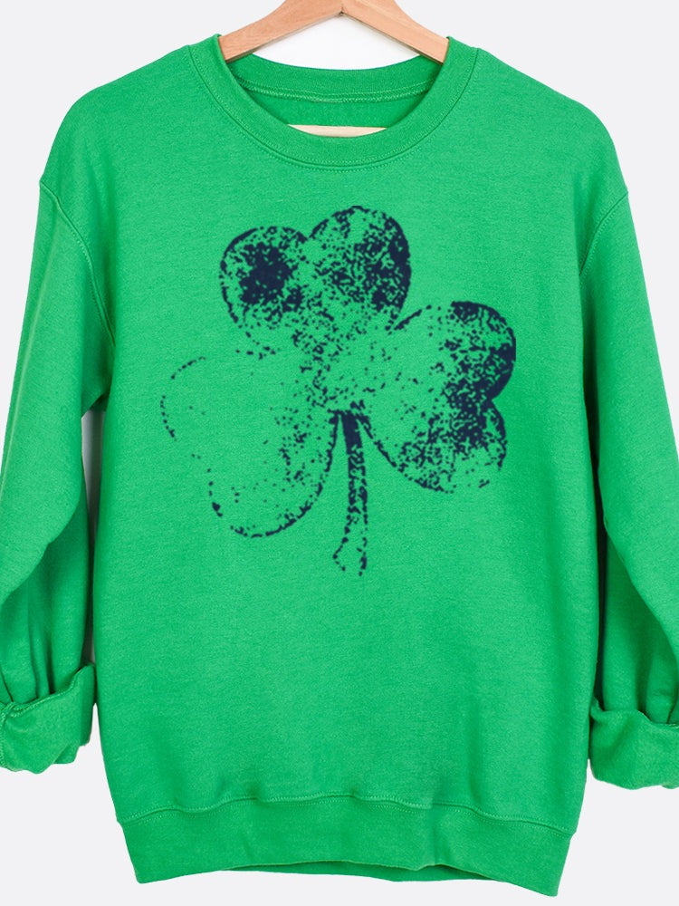 Faded Shamrock Graphic Sweatshirt