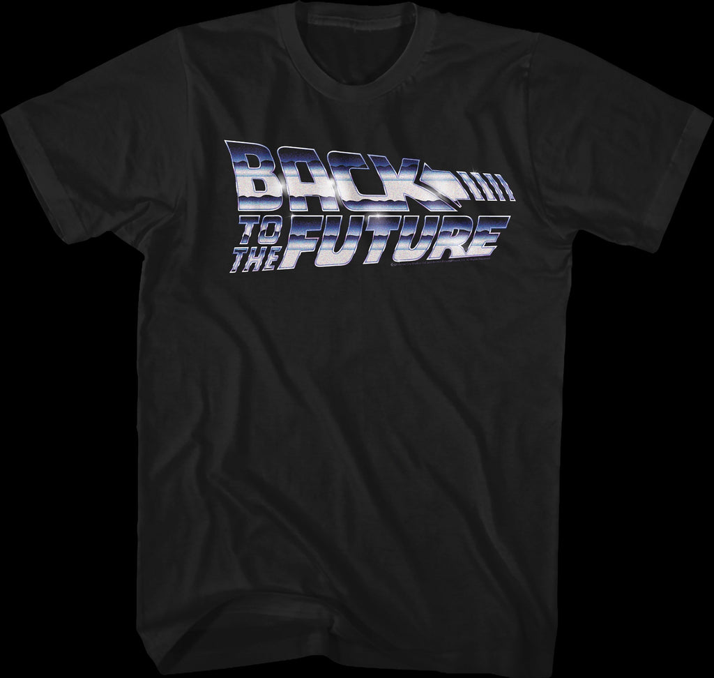 Faux Chrome Logo Back To The Future T-Shirt