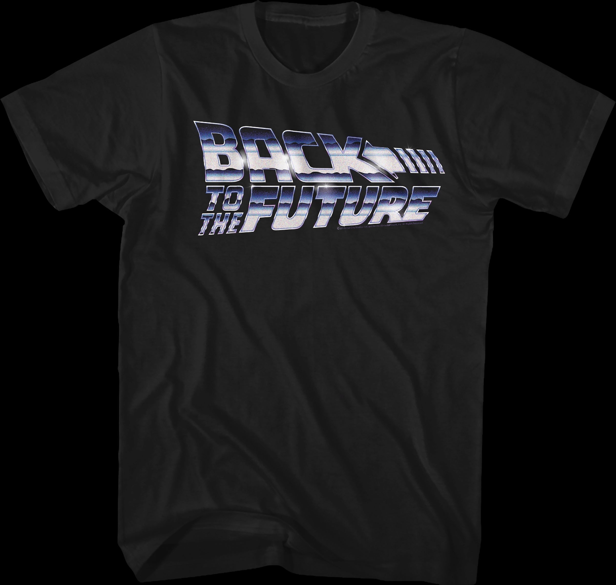 Faux Chrome Logo Back To The Future T-Shirt