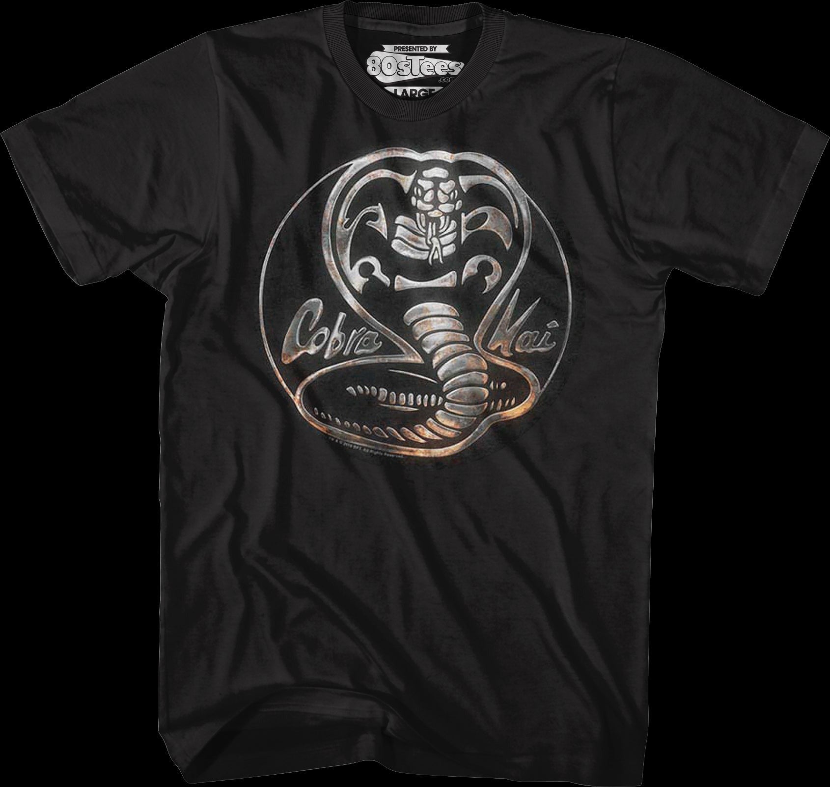 Faux Chrome Logo Cobra Kai T-Shirt