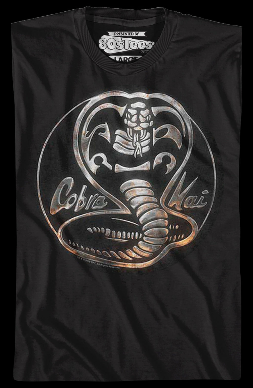 Faux Chrome Logo Cobra Kai T-Shirt