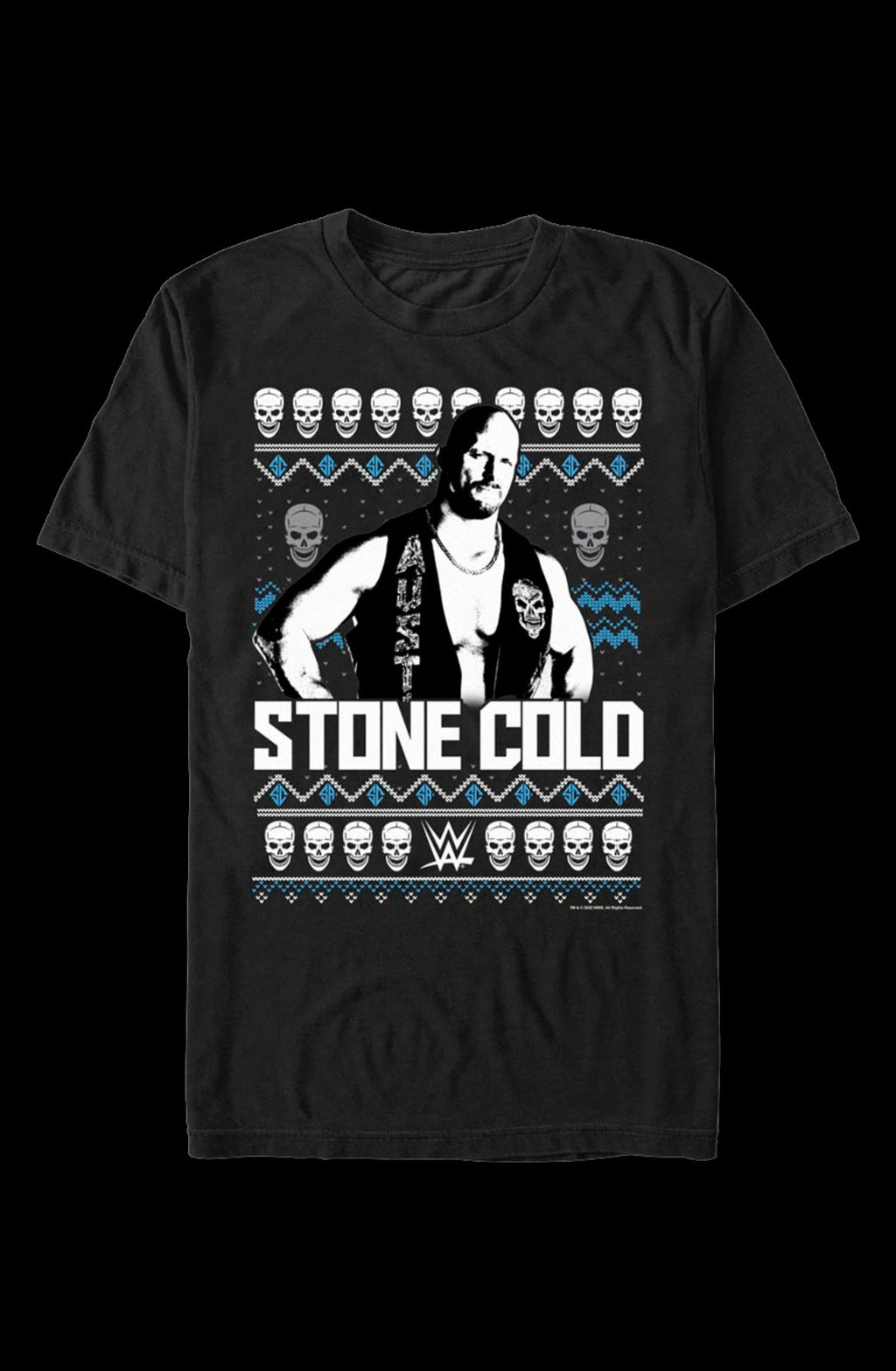 Faux Ugly Christmas Sweater "Stone Cold" Steve Austin T-Shirt