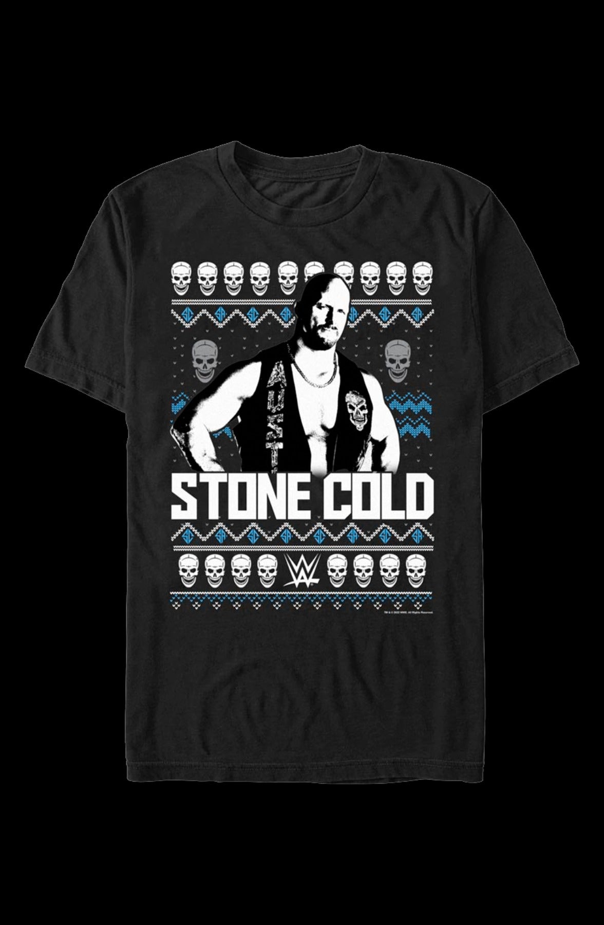 Faux Ugly Christmas Sweater "Stone Cold" Steve Austin T-Shirt