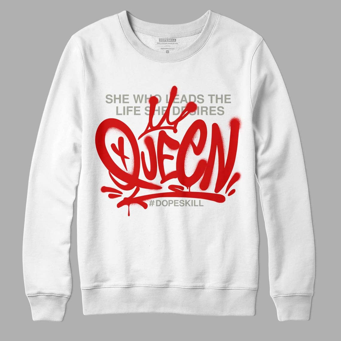 Fire Red 3s DopeSkill Sweatshirt Queen Graphic
