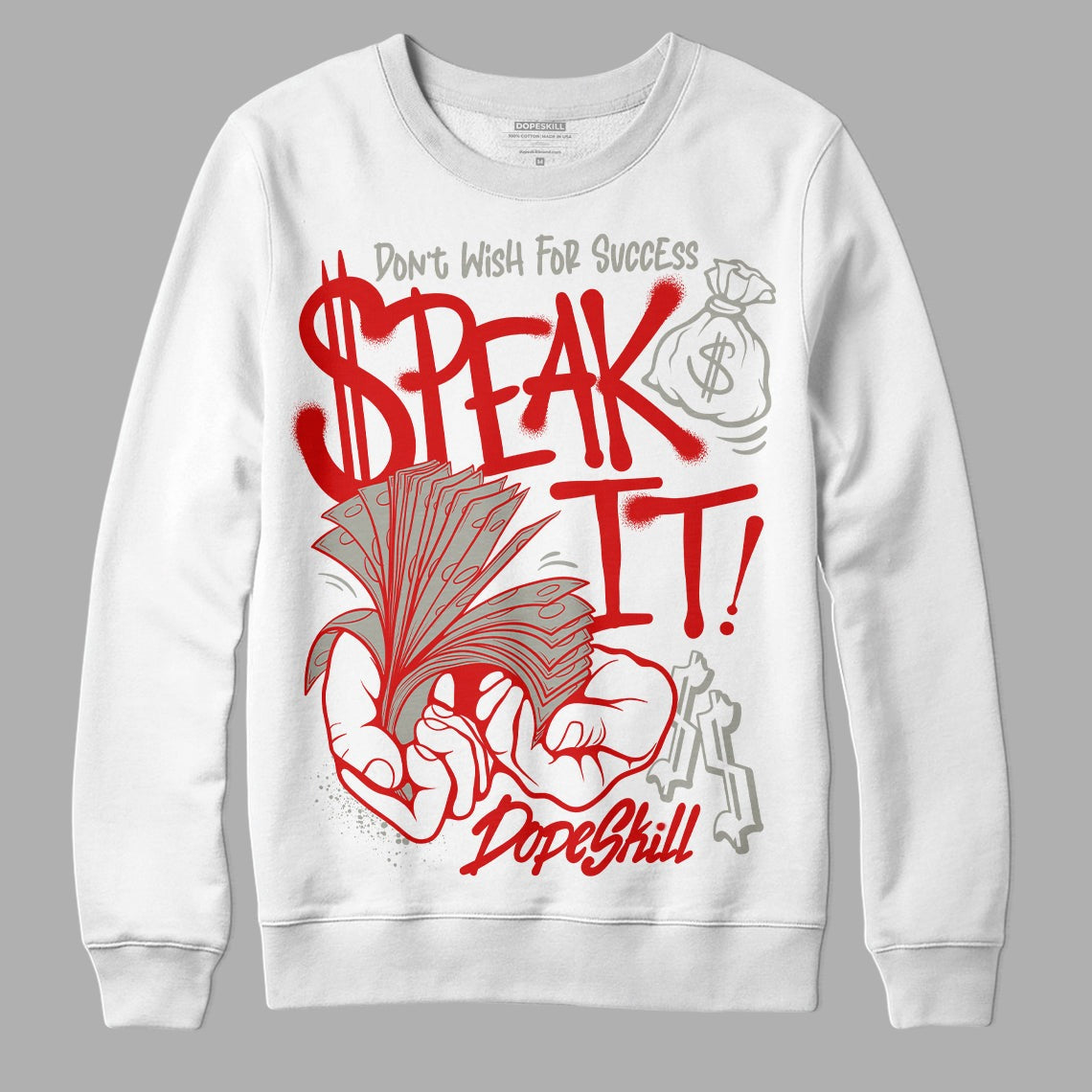 Fire Red 3s DopeSkill Sweatshirt Speak It Graphic