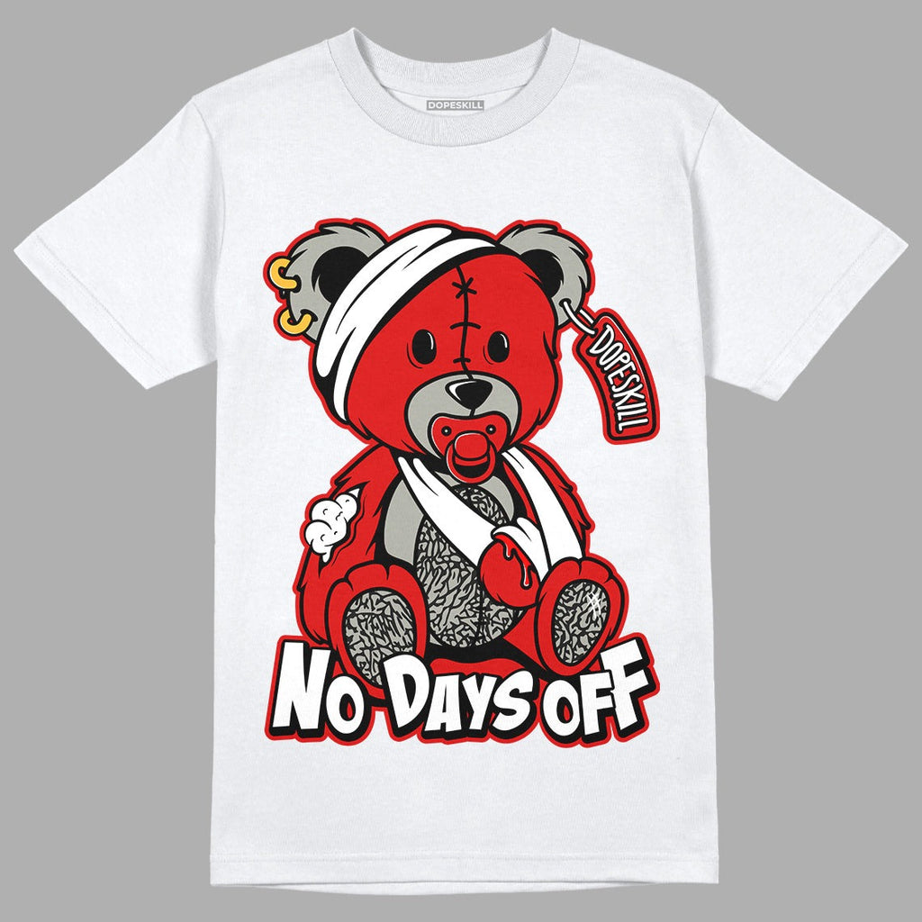 Fire Red 3s DopeSkill T-Shirt Hurt Bear Graphic