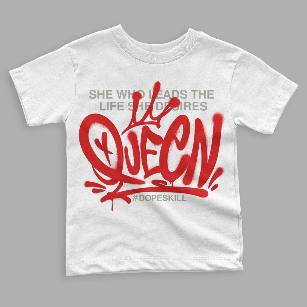 Fire Red 3s DopeSkill Toddler Kids T-shirt Queen Graphic
