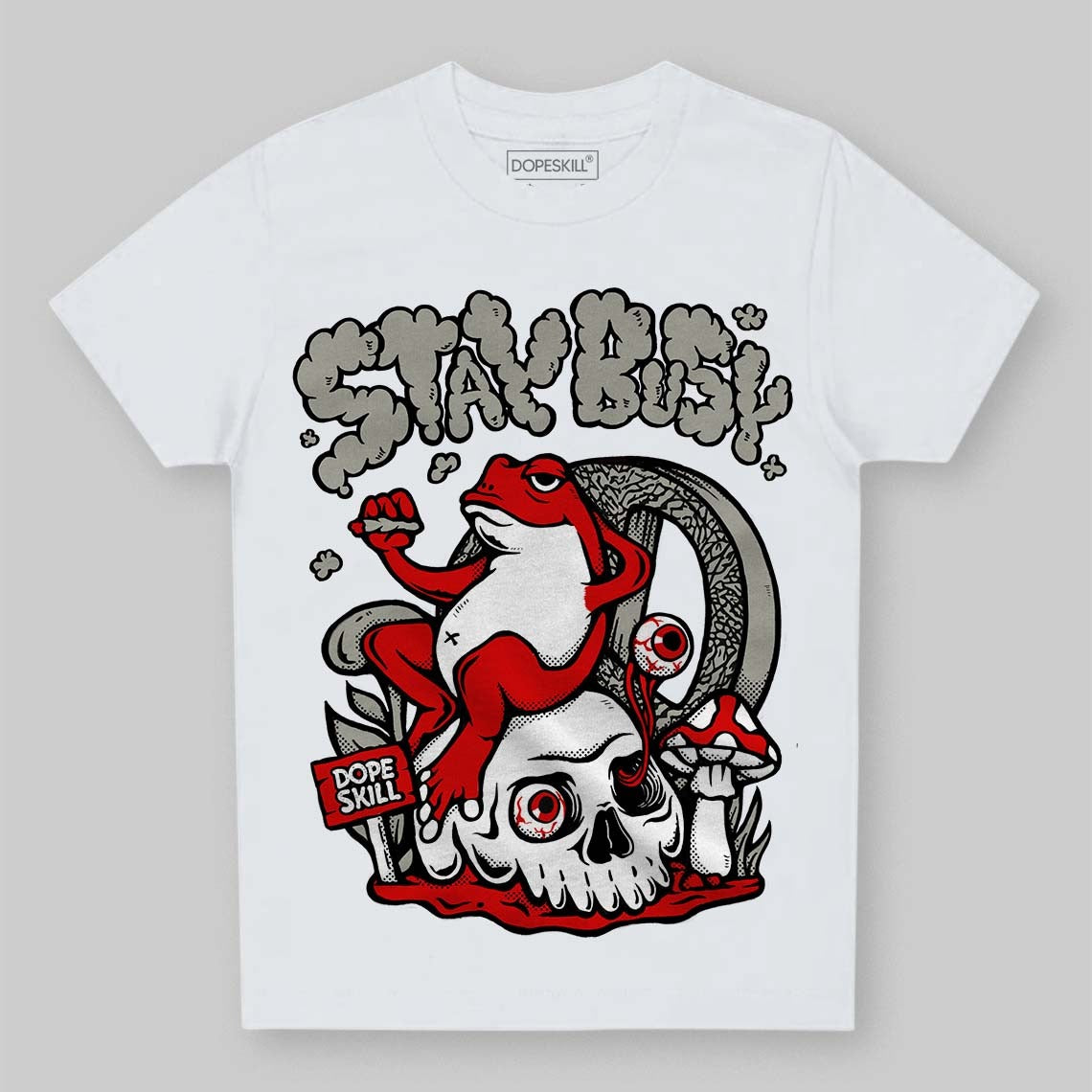 Fire Red 3s DopeSkill Toddler Kids T-shirt Stay Busy Graphic