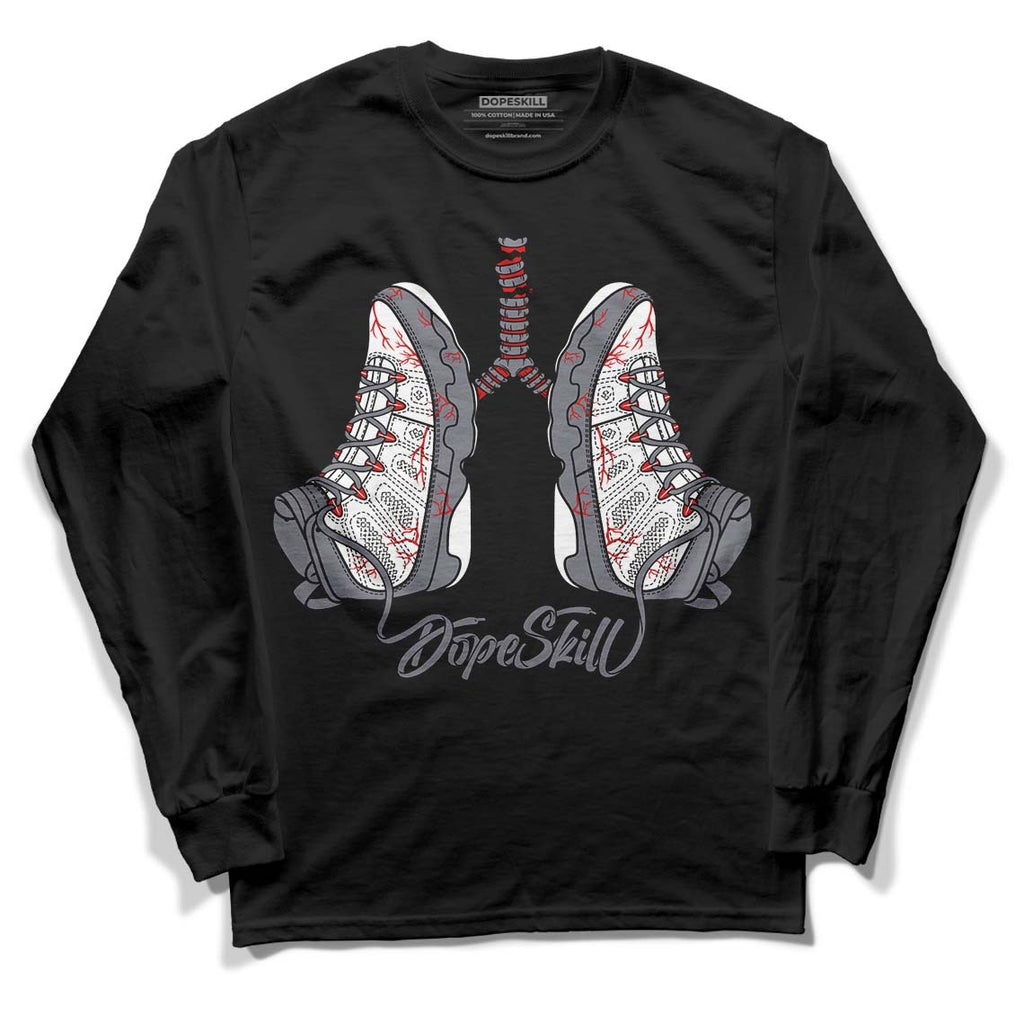 Fire Red 9s DopeSkill Long Sleeve T-Shirt Breathe Graphic