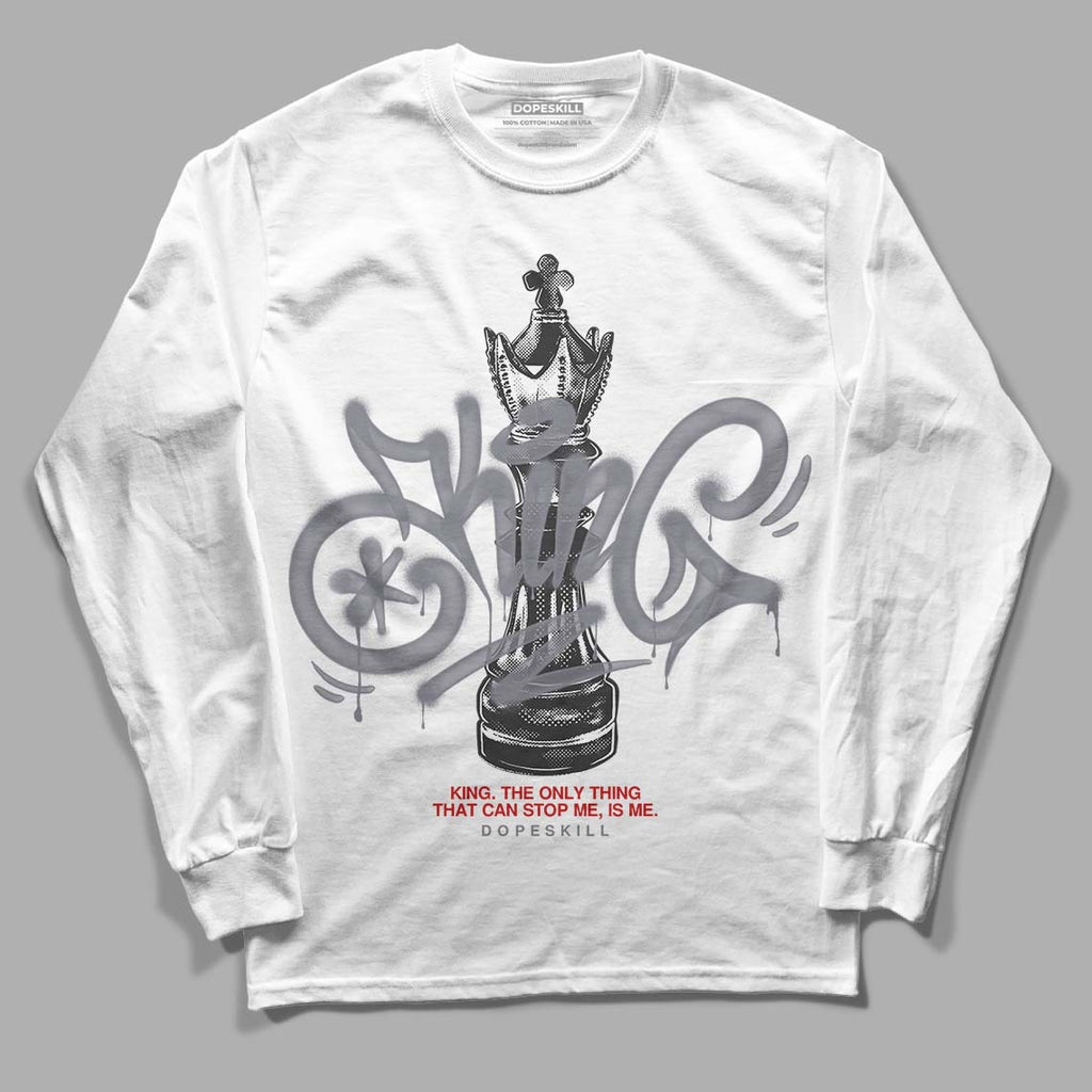 Fire Red 9s DopeSkill Long Sleeve T-Shirt King Chess Graphic