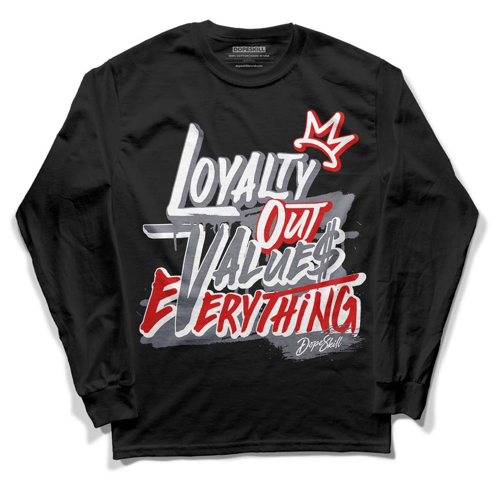 Fire Red 9s DopeSkill Long Sleeve T-Shirt LOVE Graphic