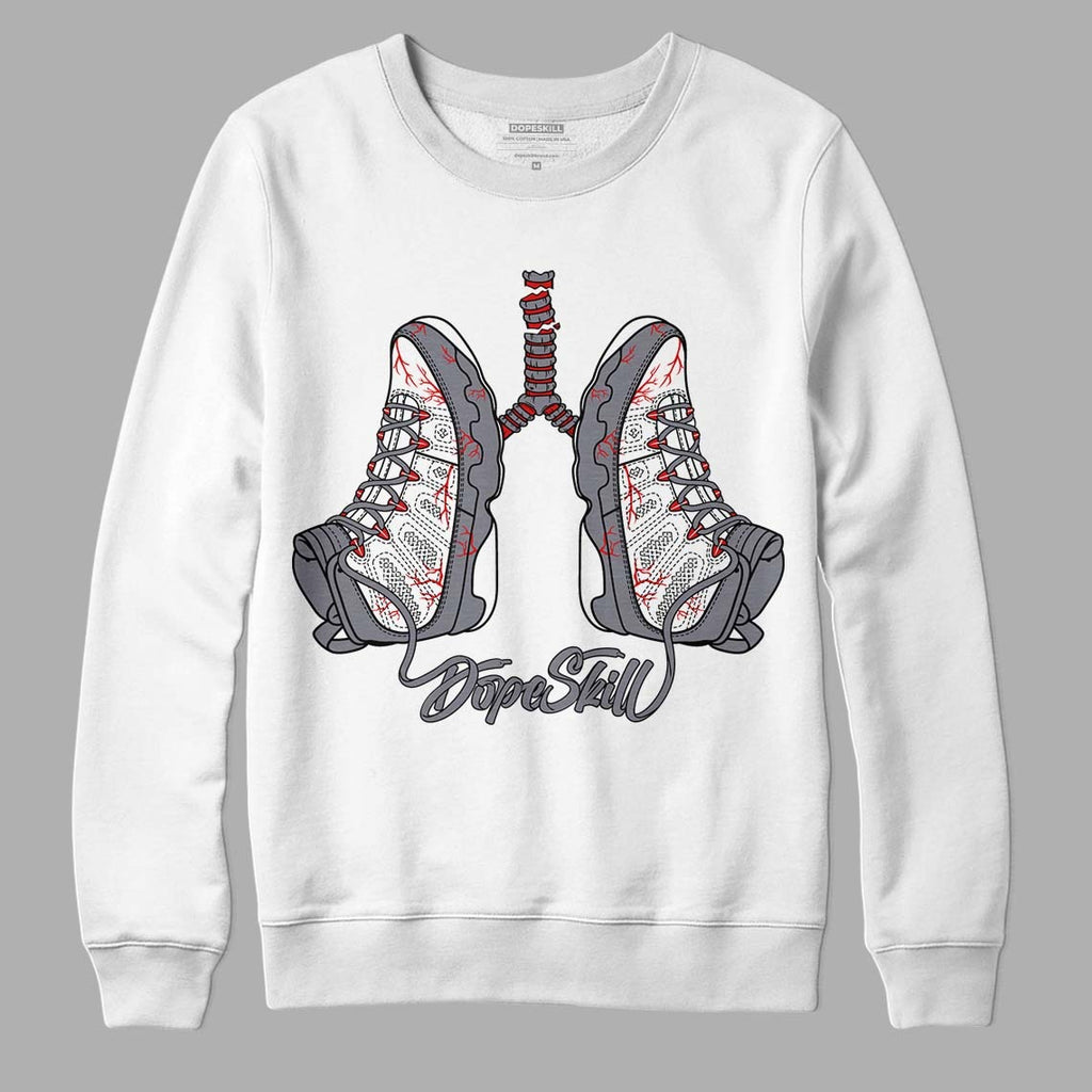Fire Red 9s DopeSkill Sweatshirt Breathe Graphic
